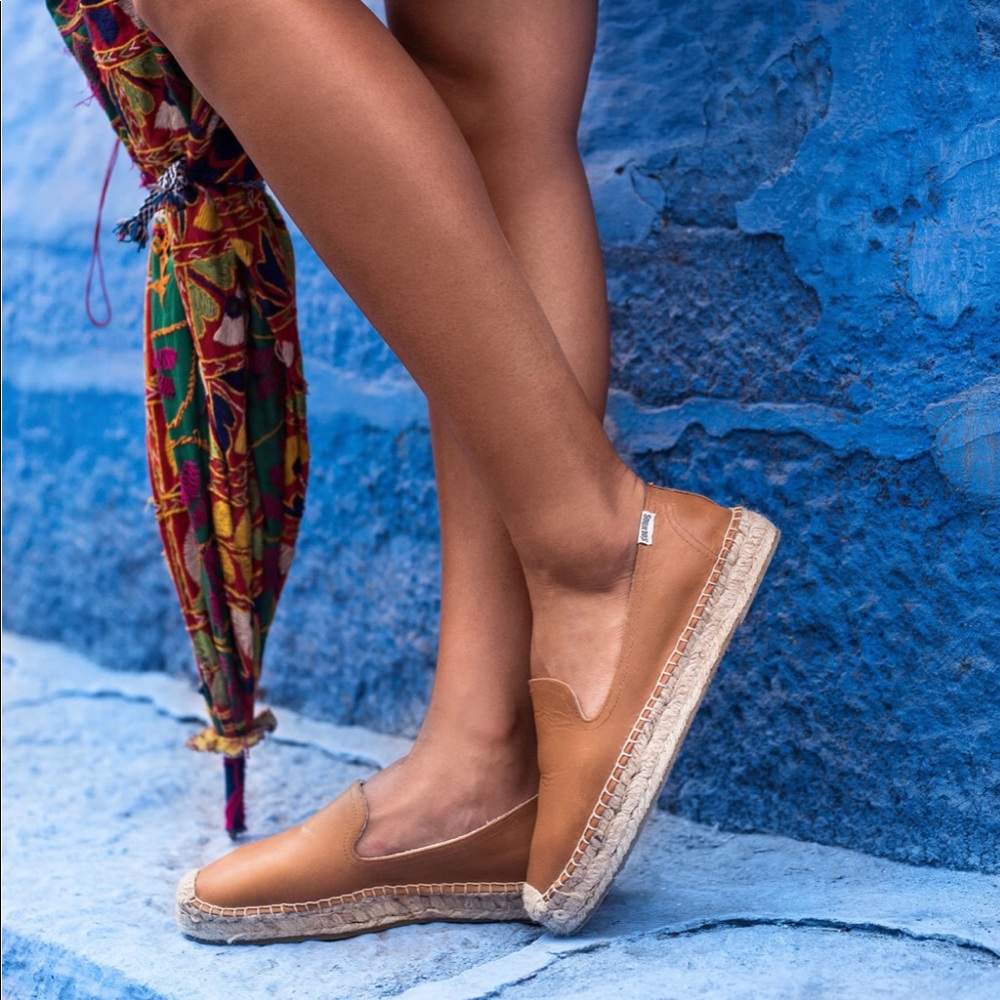 COPY - Soludos Tan Leather Espadrilles/Loafers Sz…